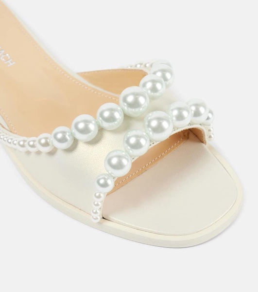 Sirene faux-pearl leather slides