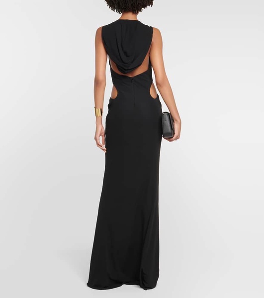 Cutout jersey gown