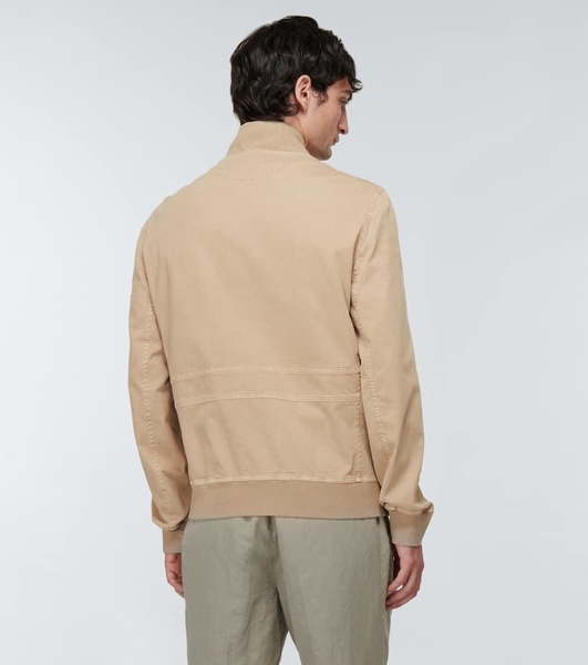 Cotton-blend bomber jacket