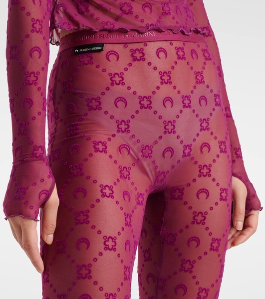 All Over Moon printed tights