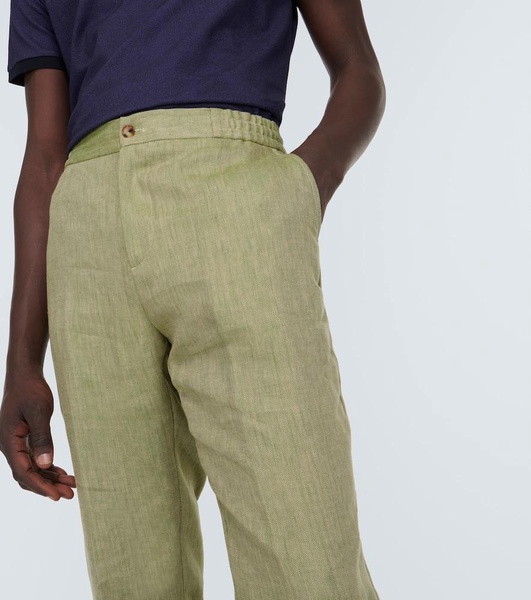 Linen straight pants