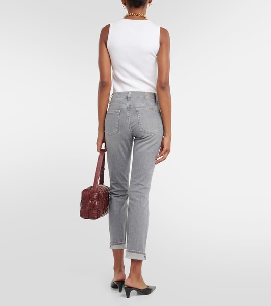 Mid-rise slim jeans