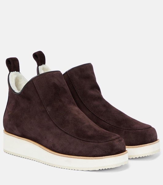 Harry shearling-lined suede ankle boots