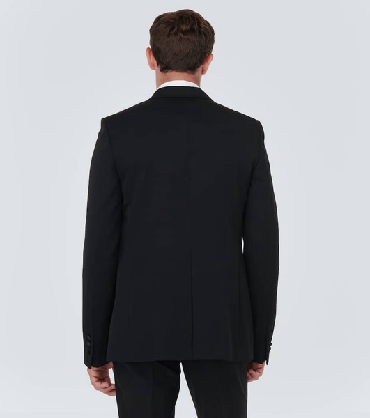 Single-breasted wool tuxedo jacket