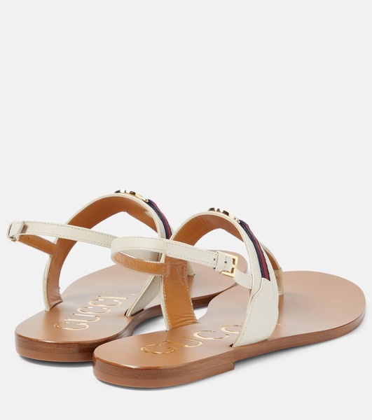 Interlocking G leather thong sandals