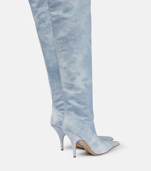 Gia 33 denim over-the-knee boots