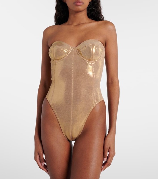 Mio metallic bodysuit