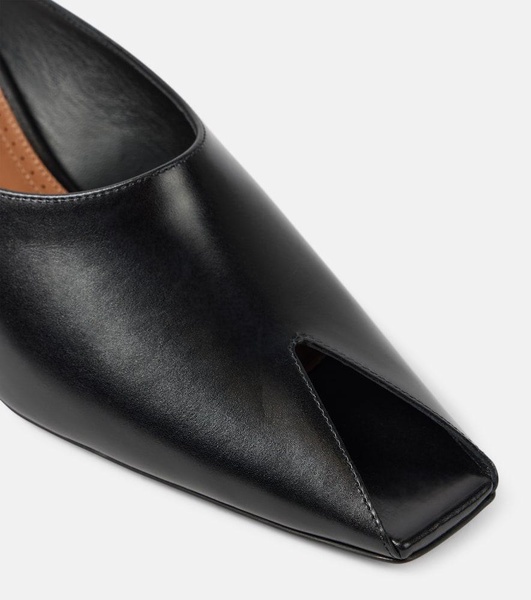 55 leather mules