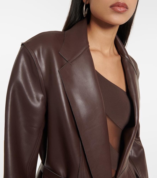 Oversized faux leather jacket 