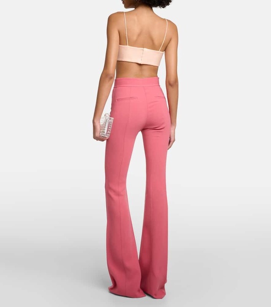 High-rise flared pants