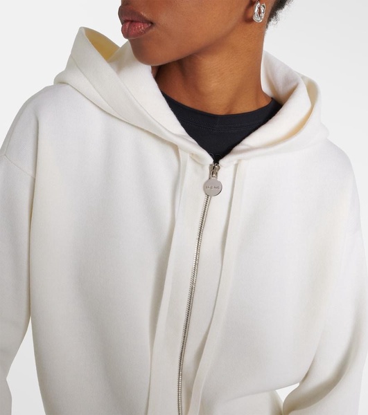 Anagram wool-blend zip-up hoodie