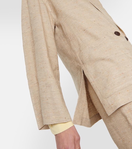 Linen, cashmere, and silk jacket