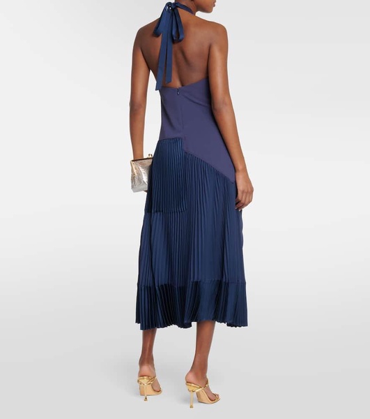 Noah pleated crêpe midi dress