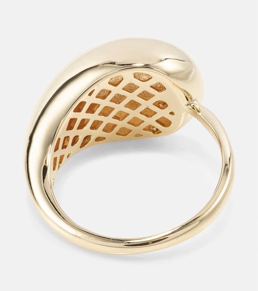 Water Droplet 14kt gold ring