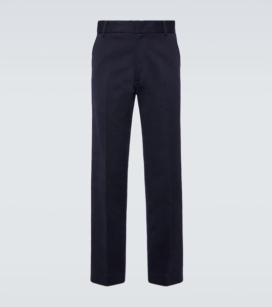 Zig Zag wool-blend straight pants