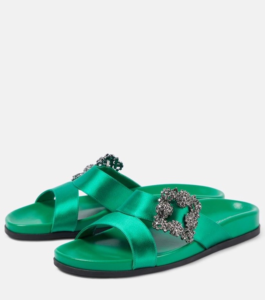 Chilanghi embellished satin sandals