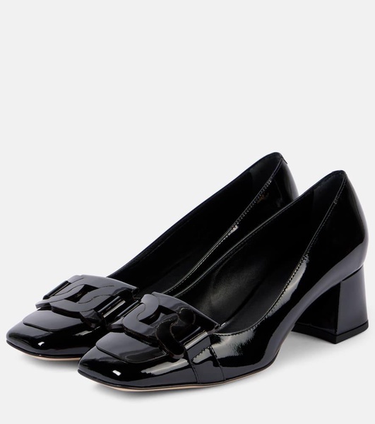 Patent leather pumps