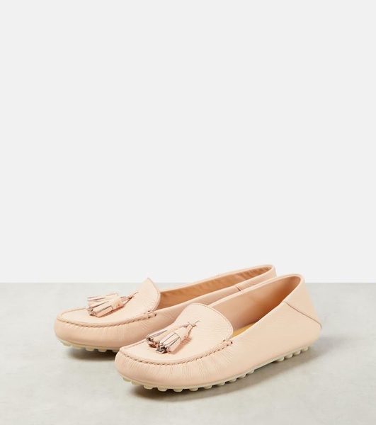 Dot Sole Walk leather moccasins