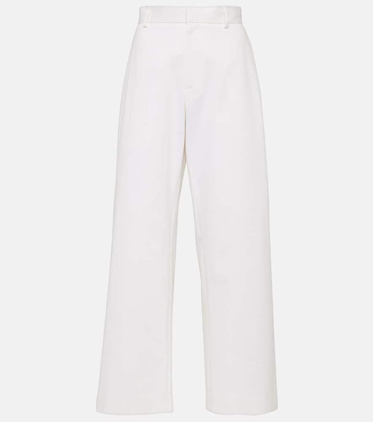 Perseo cotton and silk wide-leg pants