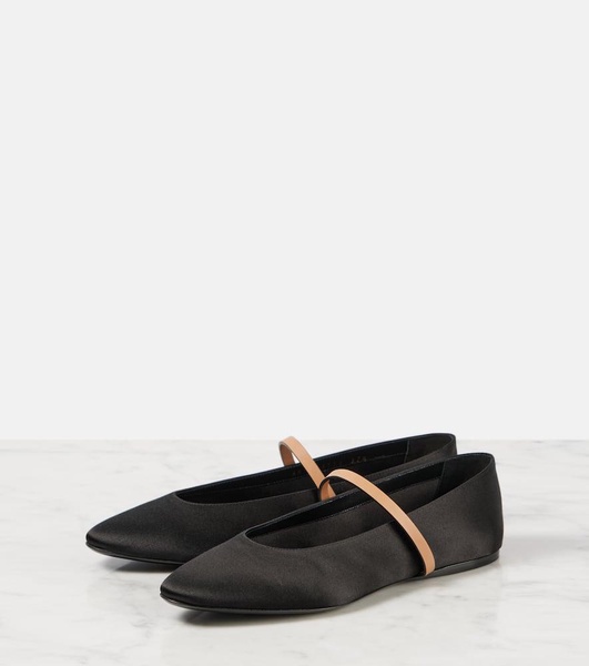 Gio satin ballet flats