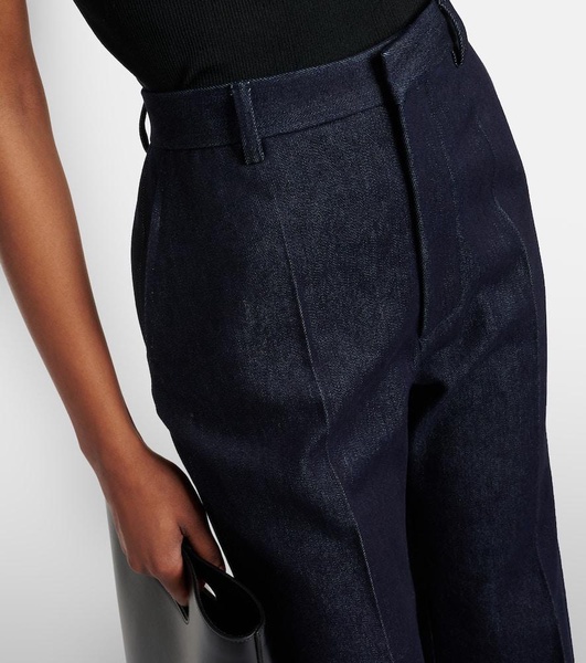 José cotton and silk wide-leg pants