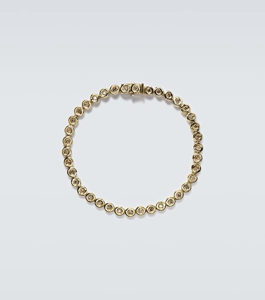 Blossom 18kt gold tennis bracelet with diamonds