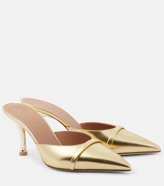 Joella 70 metallic leather mules