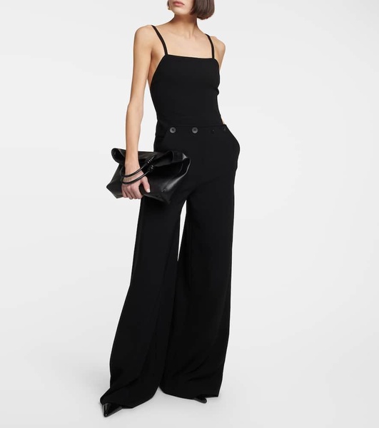 Tabarin wide-leg cady jumpsuit