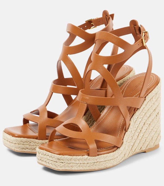 Bay 110 leather espadrille wedges