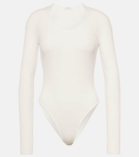 Ribbed-knit bodysuit