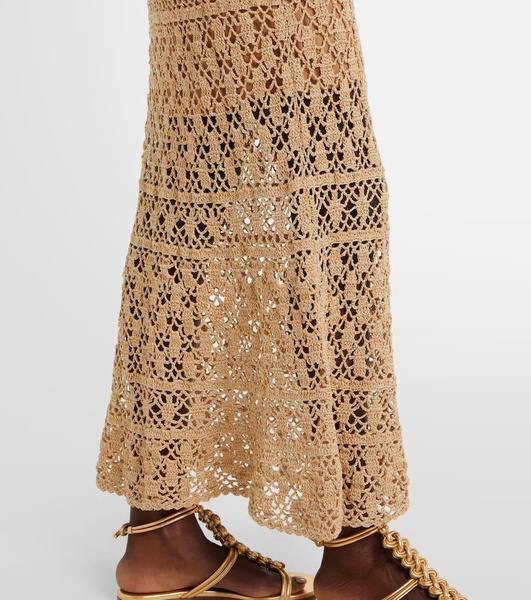 Bianca cotton crochet maxi dress