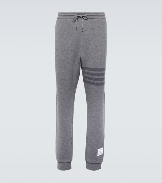 4-Bar wool-blend sweatpants