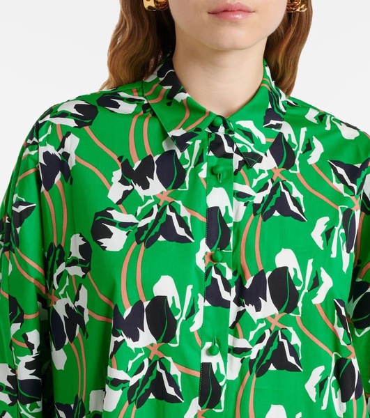 Caleb printed cotton blouse