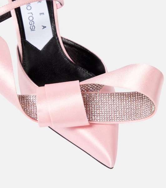 x Sergio Rossi Marquise crystal-embellished mules