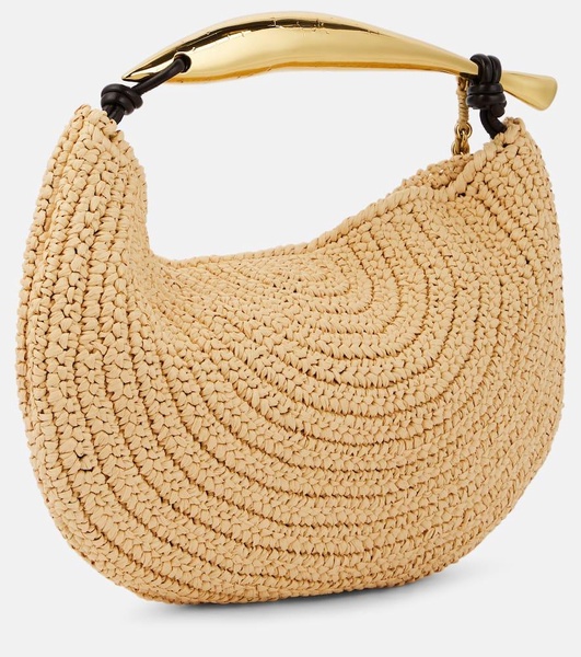 Sardine raffia-effect tote bag