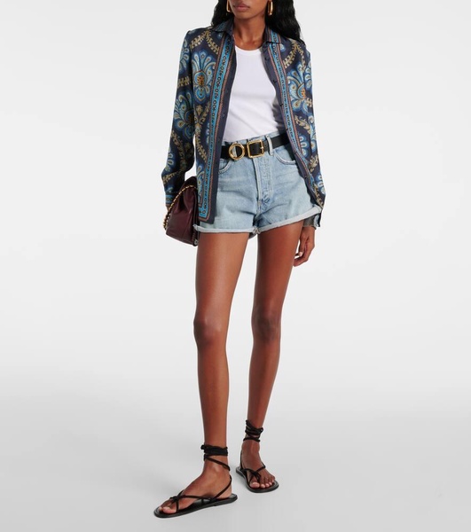 Marlow mid-rise denim shorts