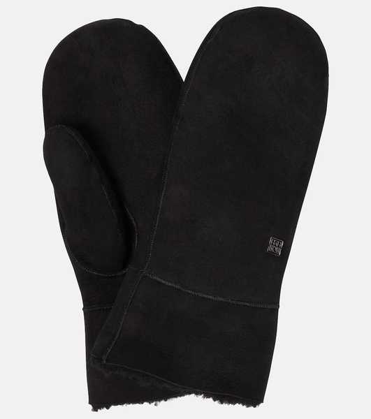 Shearling-lined suede gloves