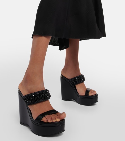 Amoure Wedge 130 leather sandals