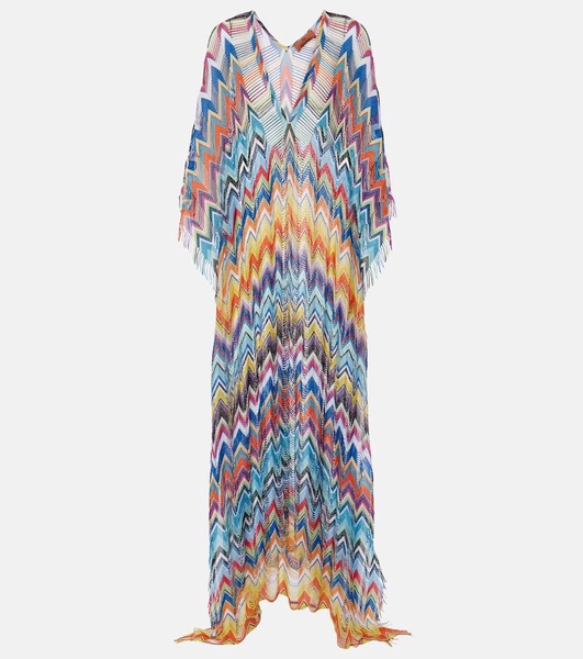 Zig Zag fringed maxi dress