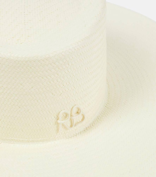 Bow-detail straw hat