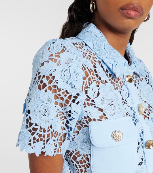 cord-laced unlined shirt