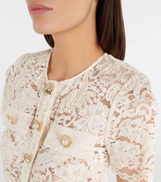 Scalloped lace top