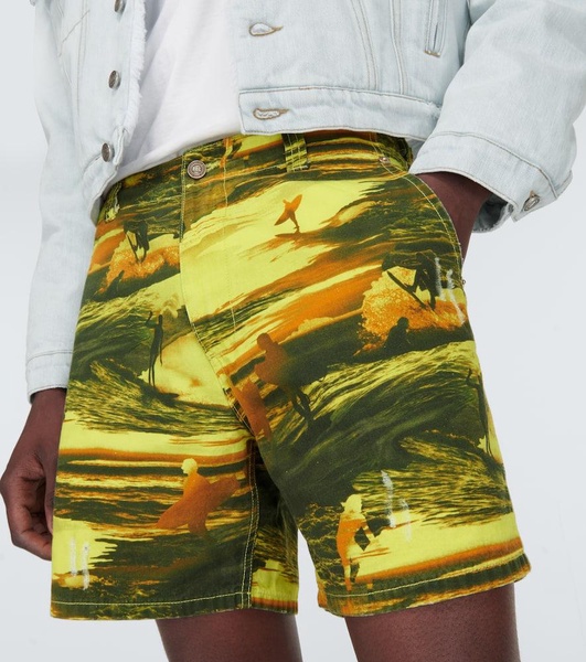 Printed cotton shorts