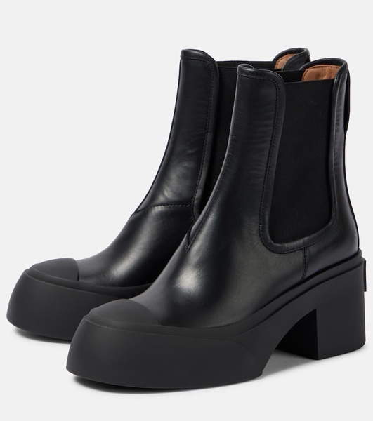 Pablo leather platform ankle boots