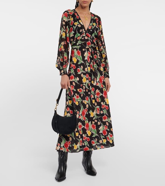 Ayla floral midi dress