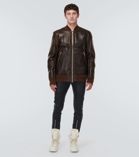 Leather and shearling jacket