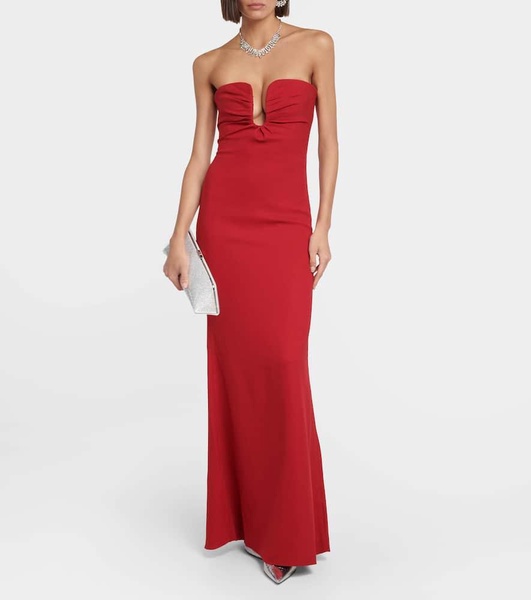 Strapless cady gown