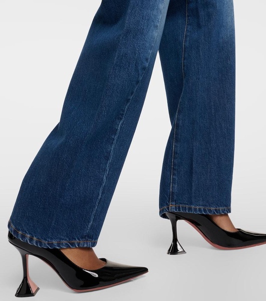 Mid-rise barrel-leg jeans