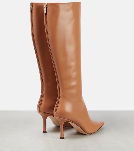 Agathe 85 leather knee-high boots