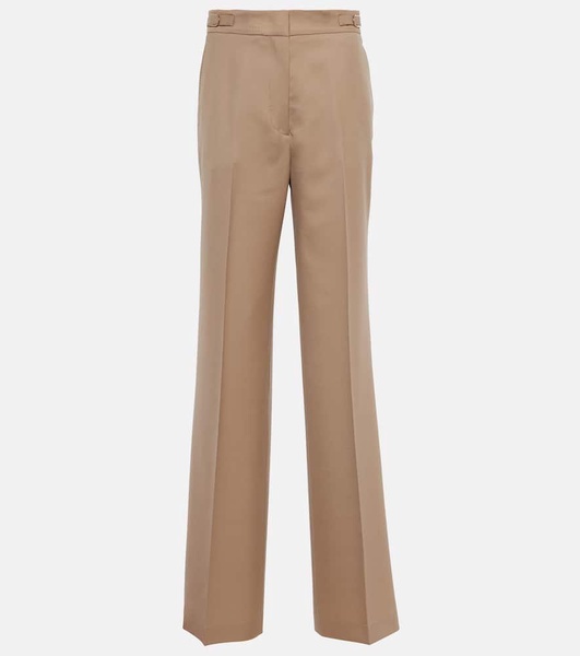 Vesta high-rise wool flared pants